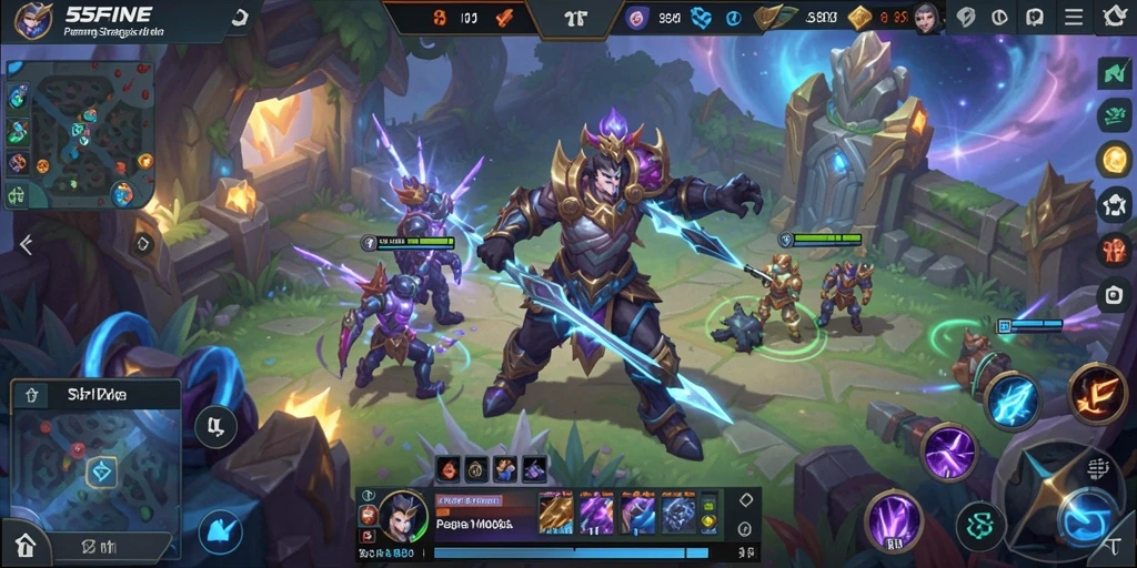 Tampilan gameplay seru di arena MOBA 55FIVE.