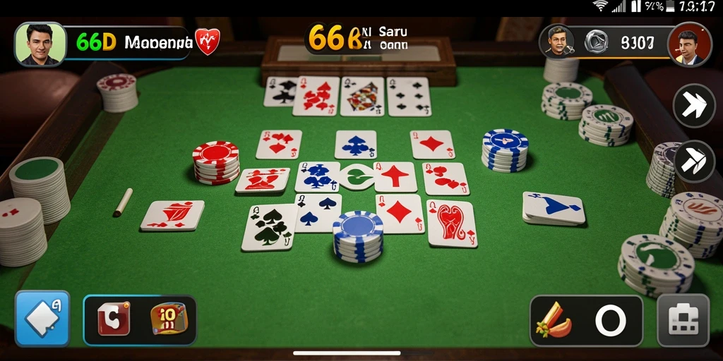 Gambar gameplay yang seru dalam permainan Gaple 66D.