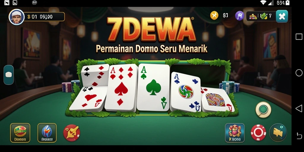Tampilan menarik dari gameplay 7DEWA saat bermain Domino