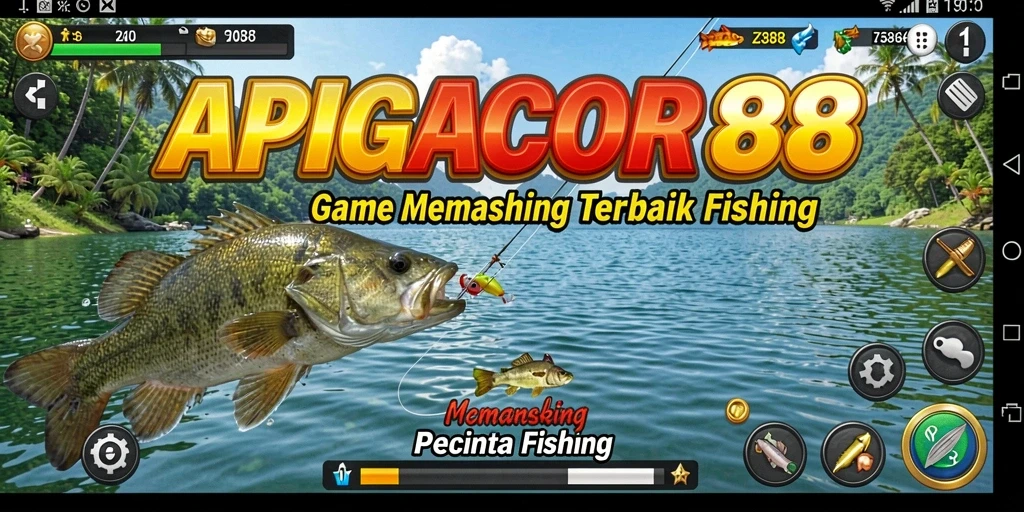 Tampilan gameplay APIGACOR88 yang menampilkan momen memancing yang mendebarkan.