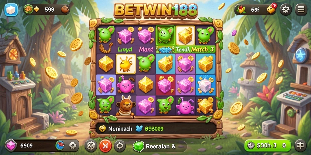 Screenshot gameplay BETWIN188 menampilkan kombinasi warna yang cerah.