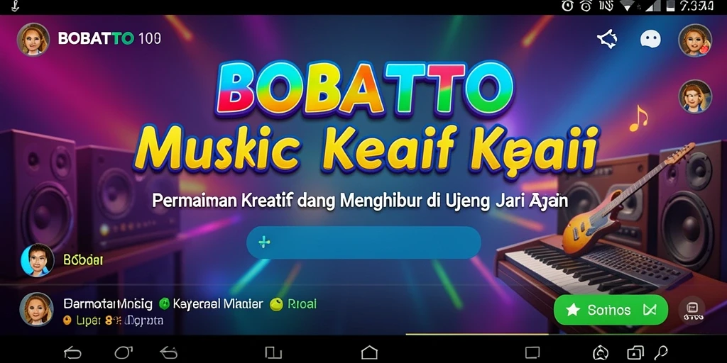 Screenshot gameplay BOBATOTO yang menampilkan keseruan permainan musik.