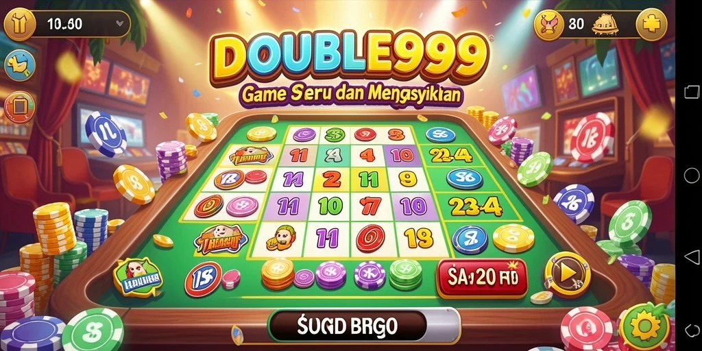 Screenshot gameplay DOUBLE999 yang menampilkan serunya bermain Bingo.