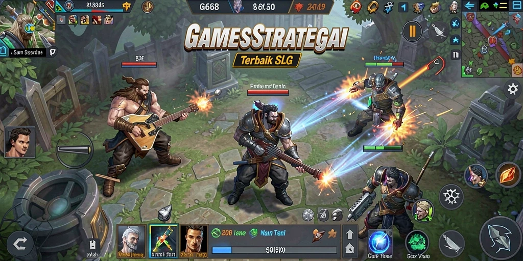 Screenshot dari gameplay menarik G668 yang menunjukkan strategi SLG.