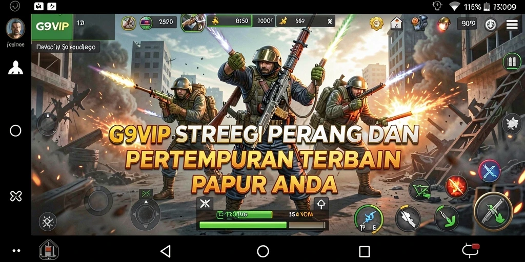 Gameplay G9VIP yang mendebarkan dengan pertempuran strategi.