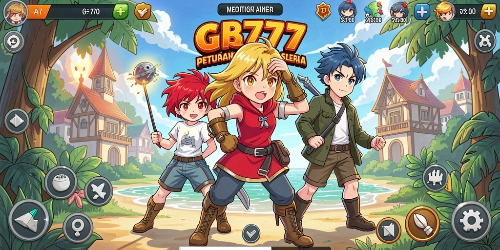 Tampilan gameplay GB777 dengan aksi karakter yang dinamis.