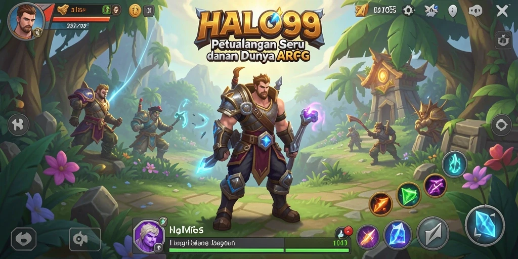 Menampilkan aksi seru dalam pertempuran ARPG di HALO99.