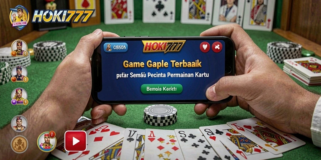 Tampilan gameplay HOKI777 yang menarik dengan suasana permainan Gaple.