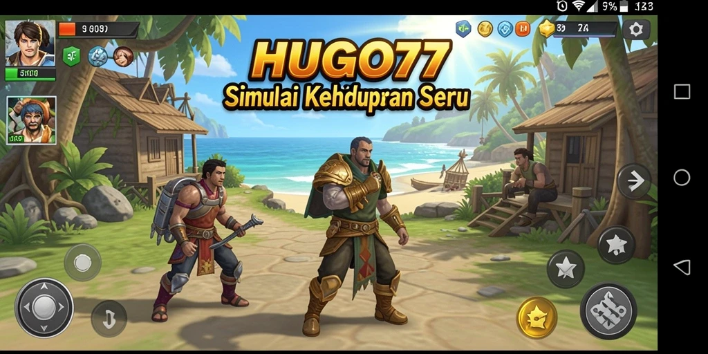 Screenshot HUGO77 menampilkan grafik menarik dari gameplay Simulation.