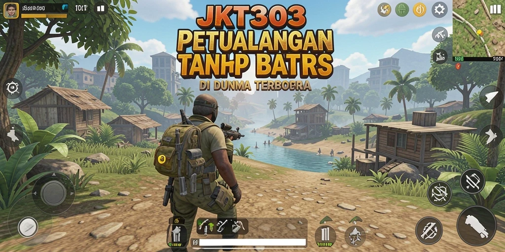 Screenshot gameplay JKT303 menampilkan dunia terbuka yang luas dan menakjubkan.