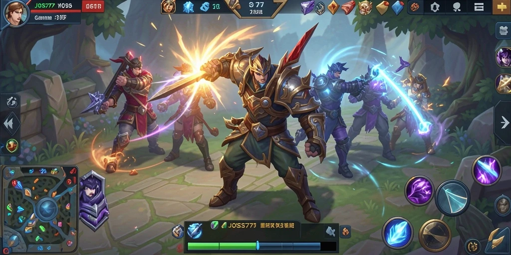 Tampilan gameplay seru di arena pertempuran JOSS777.