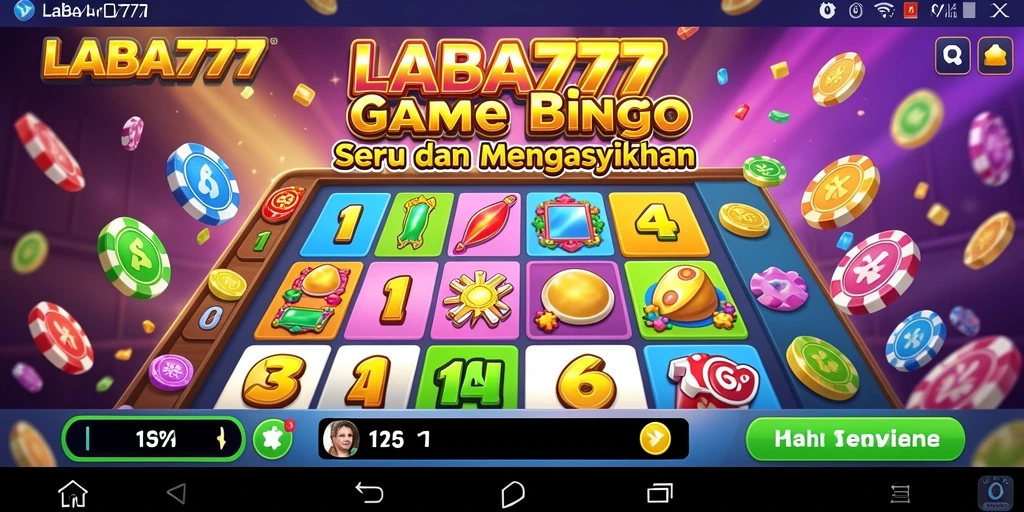 Screenshot utama LABA777 menunjukkan gameplay seru Bingo.