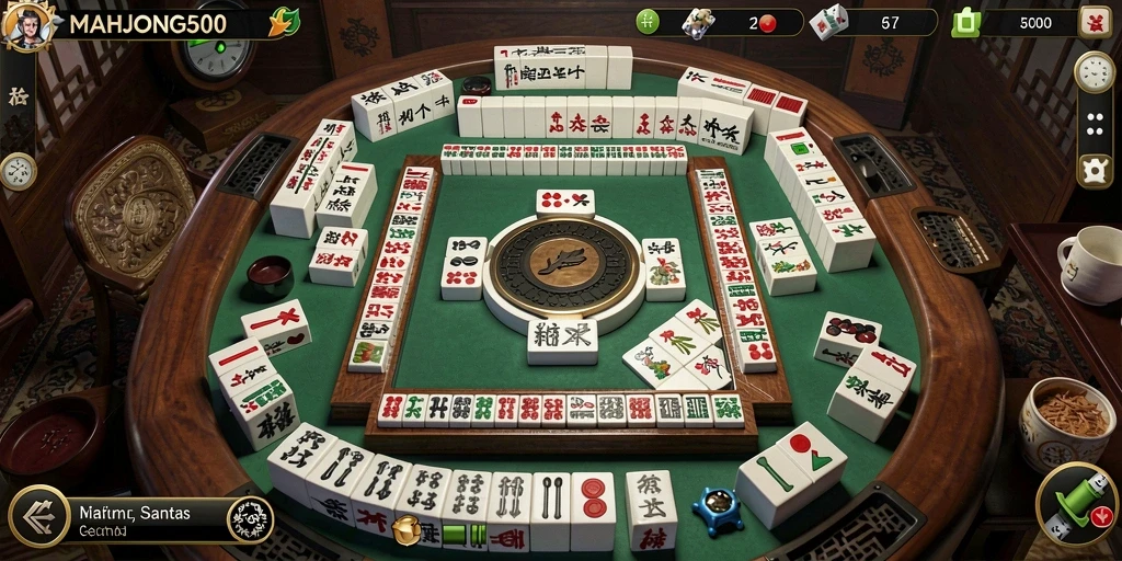 Screenshot gameplay menunjukkan momen seru saat menyusun ubin Mahjong.