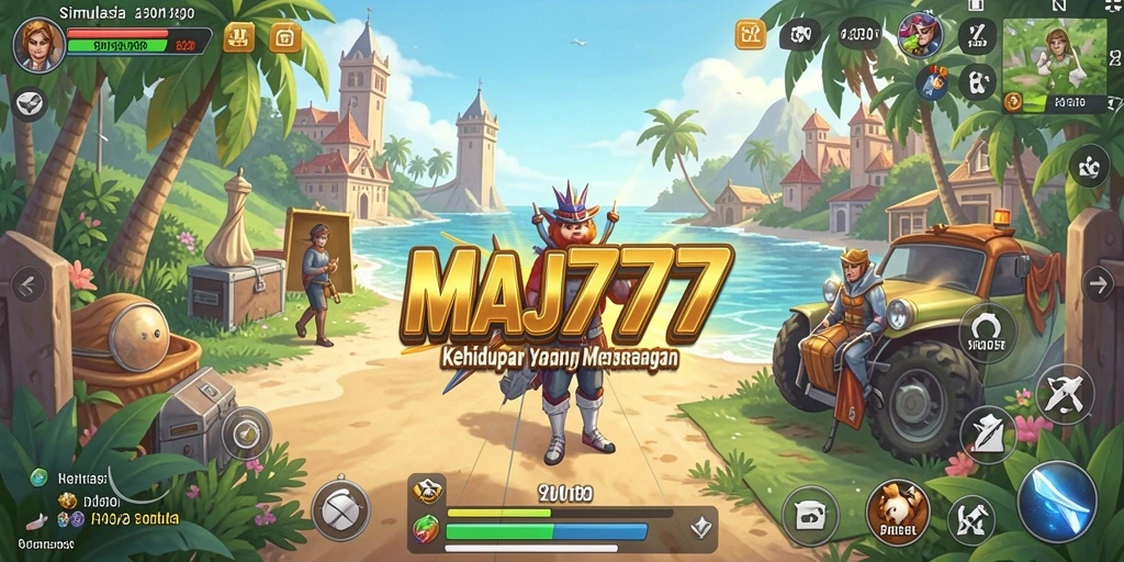 Tampilan menarik dari gameplay simulasi di MAJ777.