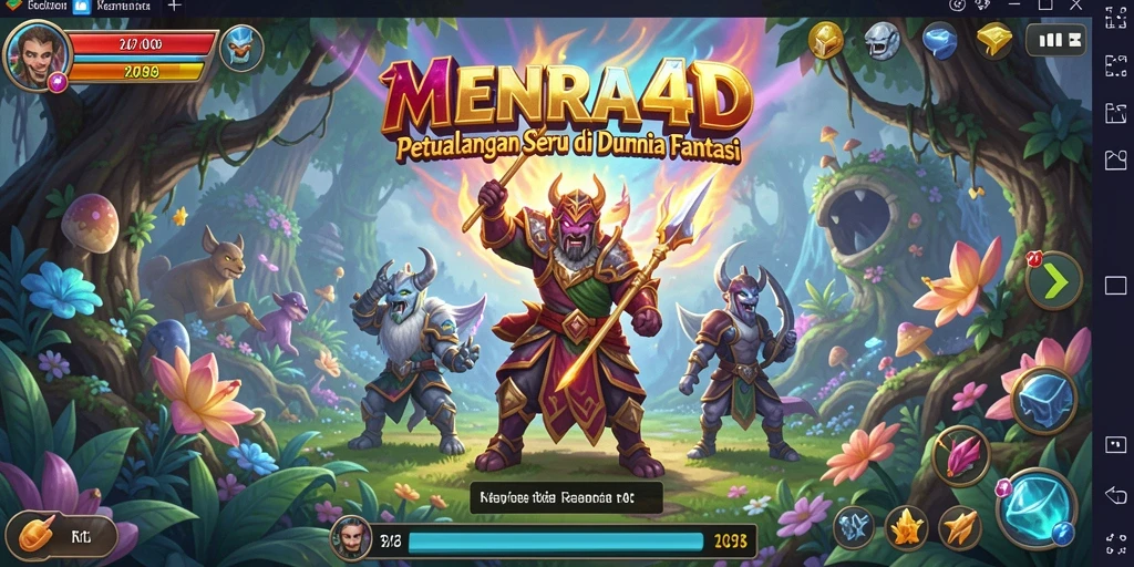 Tangkapan layar gameplay MENARA4D yang menampilkan petualangan epik.