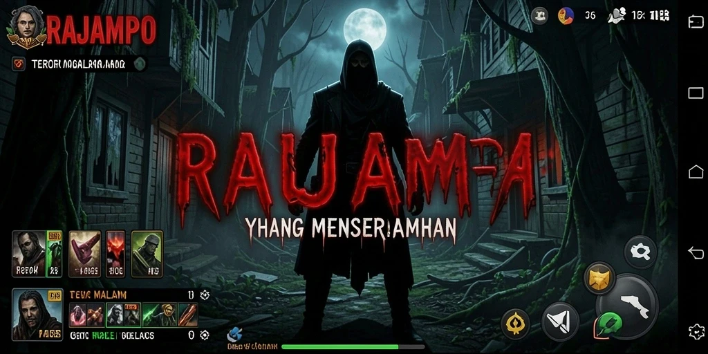 Screenshot gameplay RAJAMPO dengan suasana horor yang menegangkan.