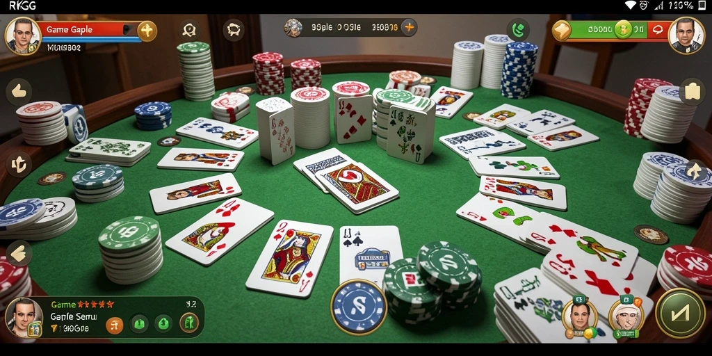 Tampilan gameplay Gaple yang seru dan interaktif di RKGG.