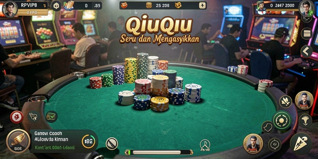 Tampilan gameplay RPVIP8 yang menarik dan kompetitif dalam permainan QiuQiu.
