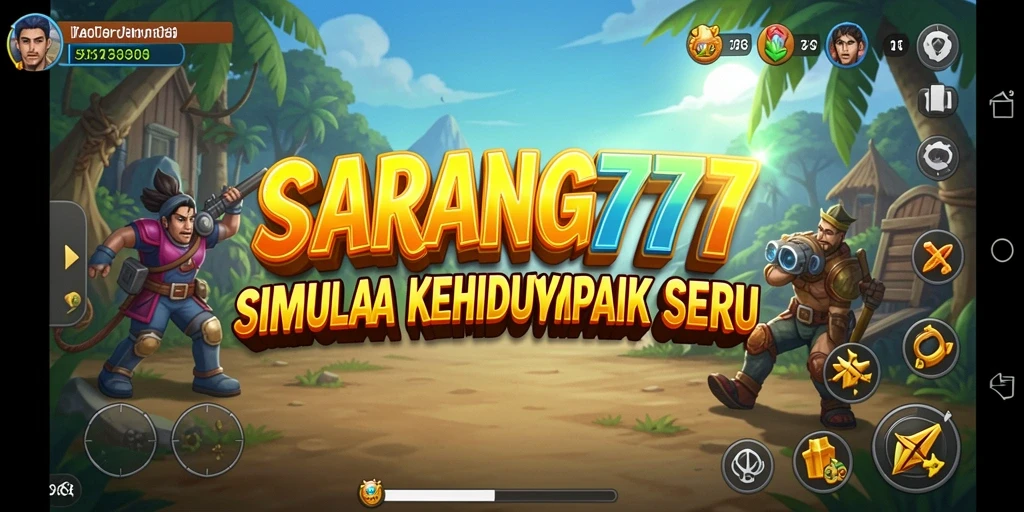 Screenshot gameplay SARANG777 yang menunjukkan kehidupan karakter dalam simulasi.