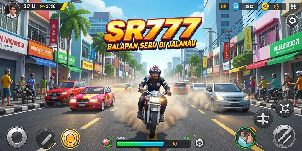 Tampilan gameplay Racing yang mendebarkan di SR777.