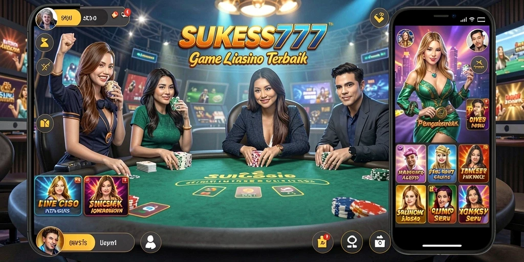 Tampilan gameplay Live Casino yang mendebarkan di SUKSES777.