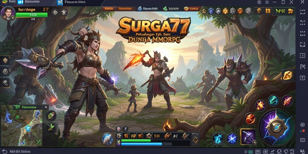 Menampilkan gameplay epik dalam dunia <strong>SURGA77</strong> yang penuh petualangan.