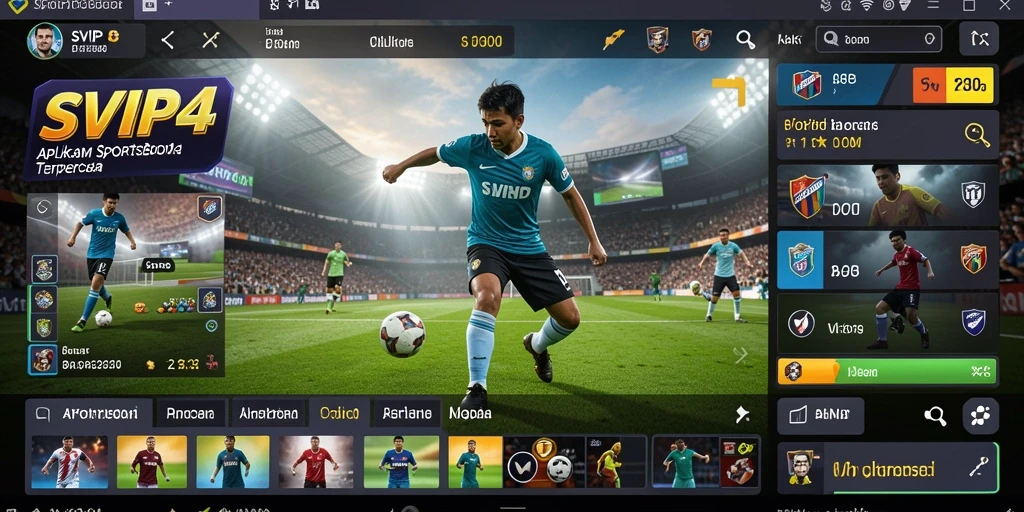 Screenshot gameplay SVIP4 menampilkan fitur taruhan olahraga yang menarik.