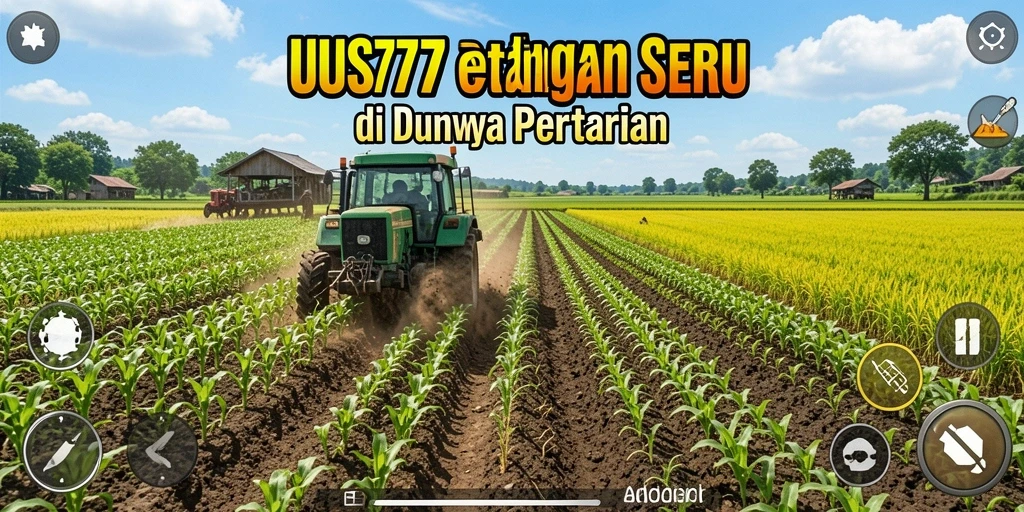 Tampilan gameplay UUS777 dengan kebun yang subur dan tanaman beragam.