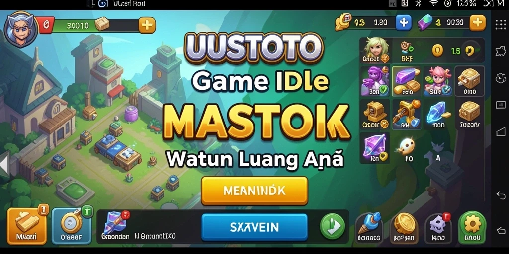 Gameplay UUSTOTO yang menarik dengan sistem pengumpulan otomatis.