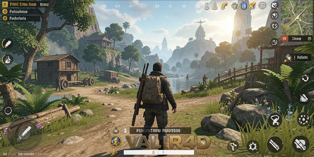Screenshot menampilkan gameplay VALIR4D dalam dunia terbuka yang menakjubkan.