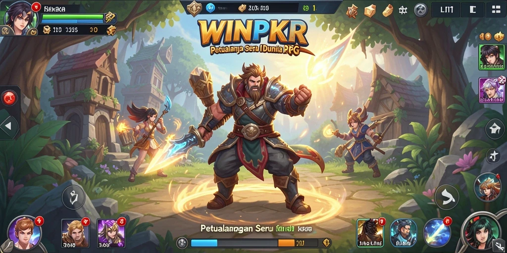 Tampilan gameplay seru dan interaksi karakter di dalam <strong>WINPKR</strong>.
